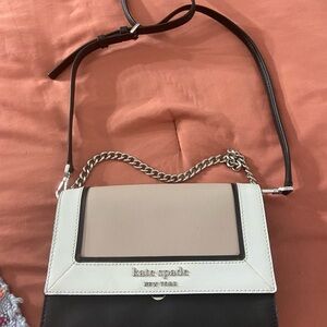 NWOT Kate Spade Cream and Black Crossbody Bag